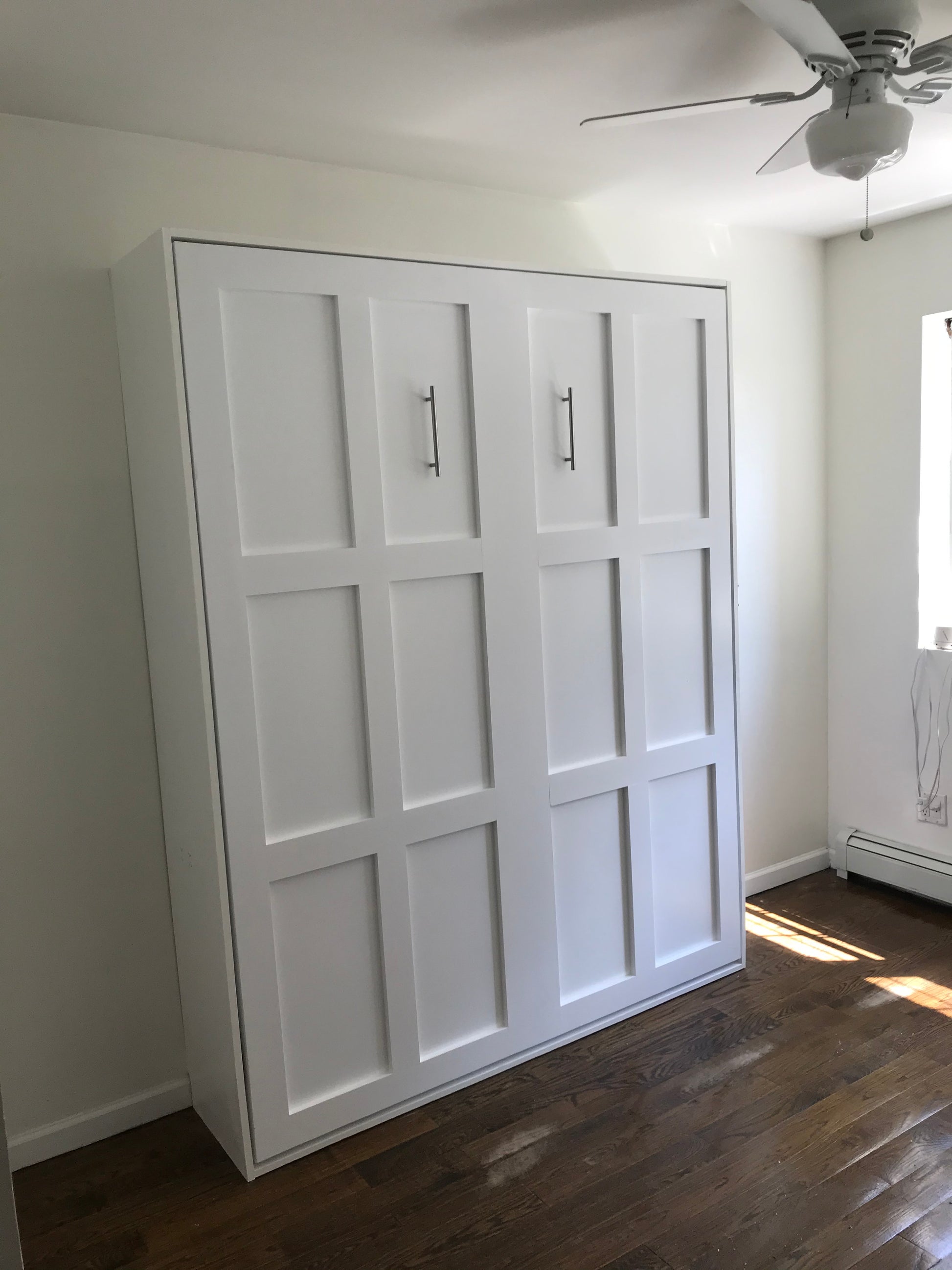 #29 Queen Size Shaker Style Murphy Bed. Solid Wood.