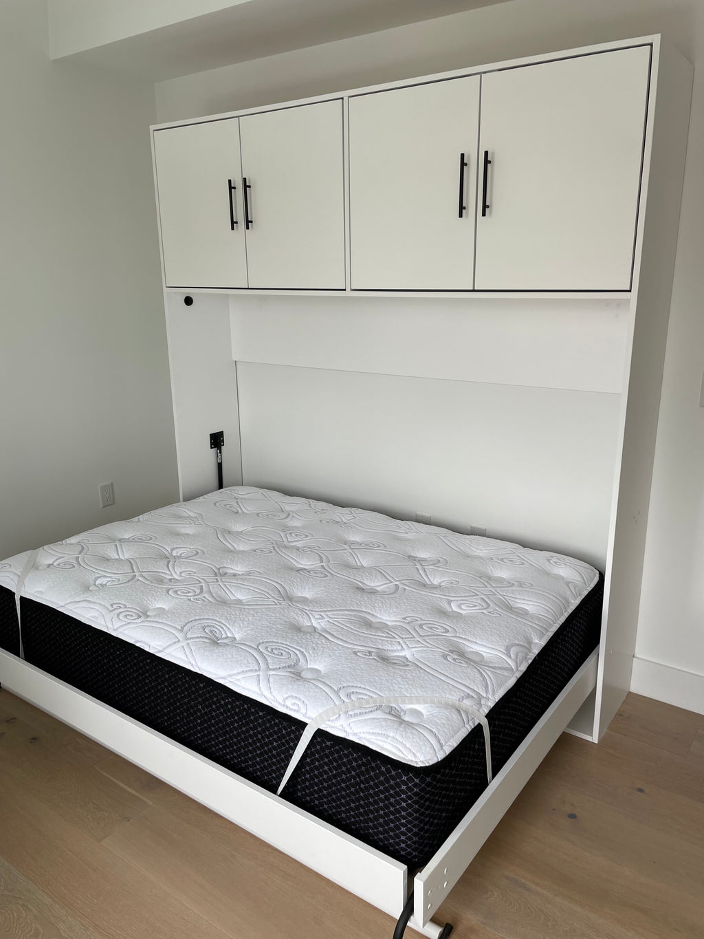 #12 Full Size Horizontal Murphy Bed with Upper Storage Cabinets