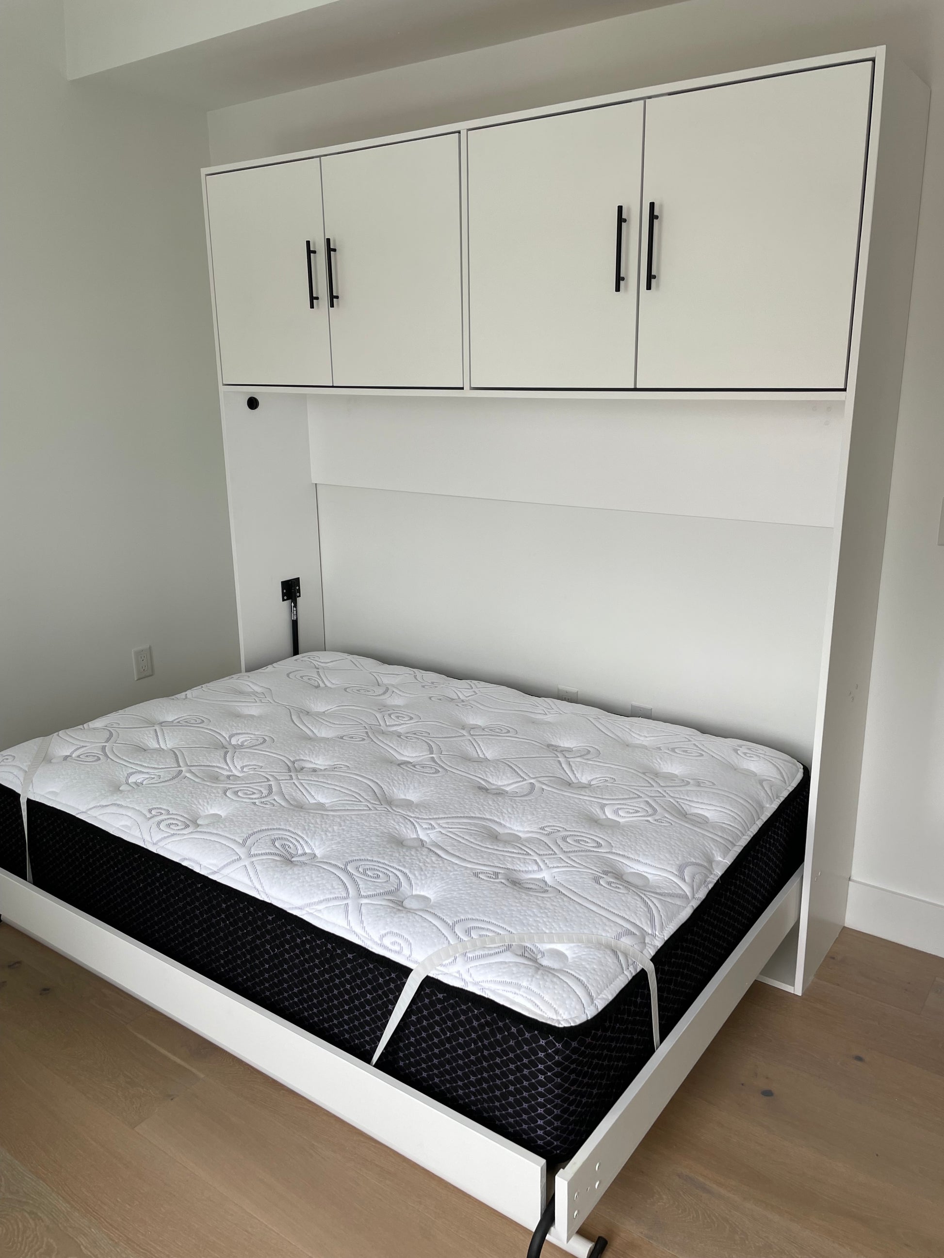 #12 Full Size Horizontal Murphy Bed with Upper Storage Cabinets